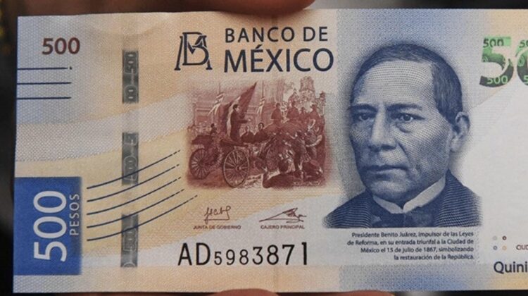 500 Peso Bill as New Mexico Minimum Wage Increases take effect