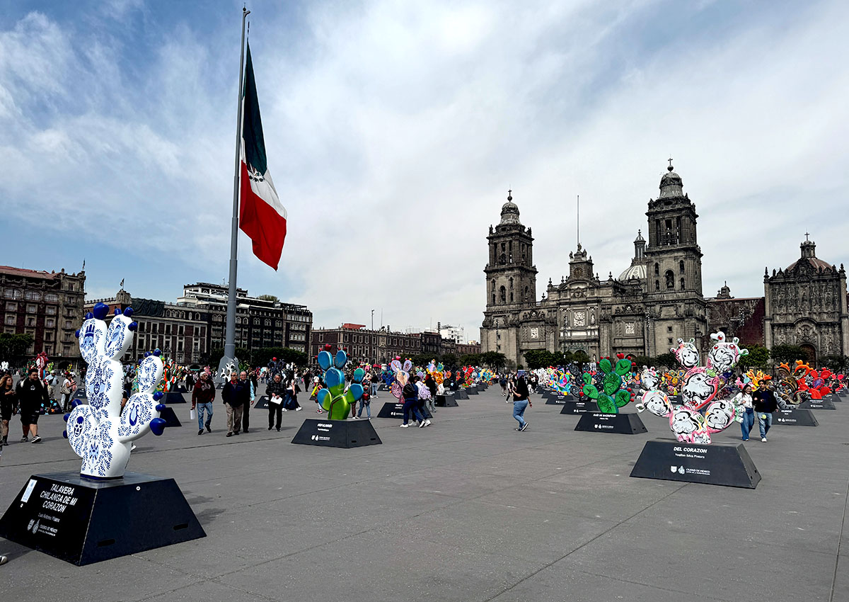 Final Days: 200 Artful Nopales Take Over Mexico City’s Main Plaza